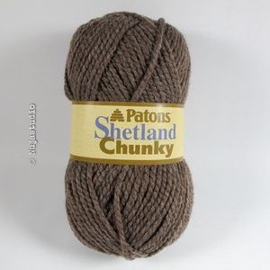 2 Skeins Patons Shetland Chunky Yarn Deep Taupe Knitting Crochet Craft NWT